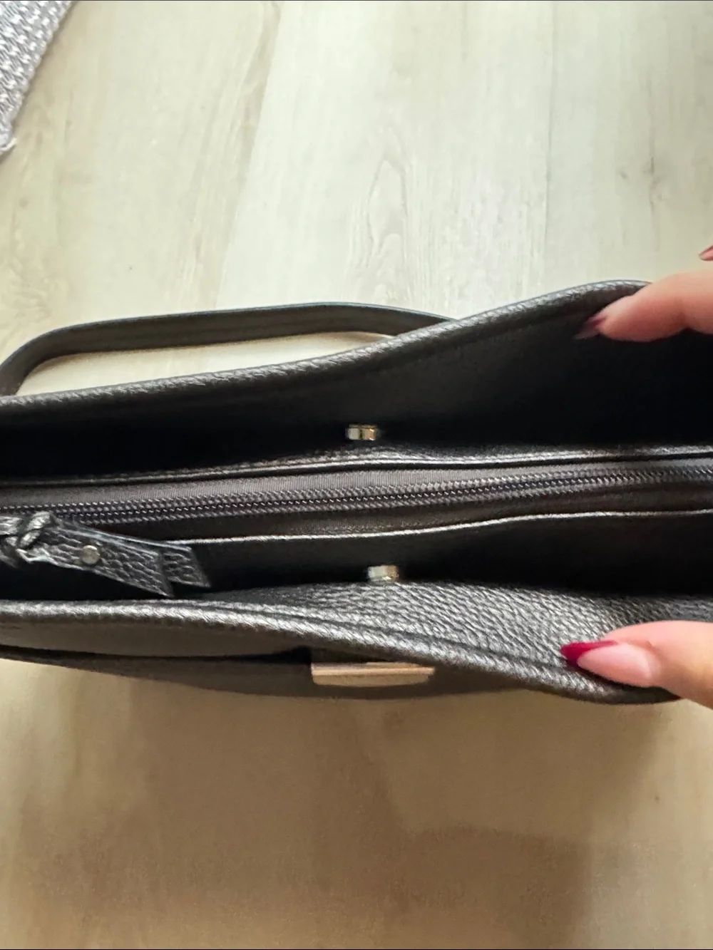 Rosetti Dark Brown Pebbled Crossbody Bag